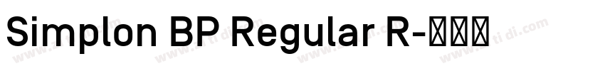 Simplon BP Regular R字体转换